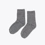Cotton Mid Sock Heather Black Marl Socks Nisolo 