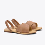 All-Day Cross Strap Sandal Almond