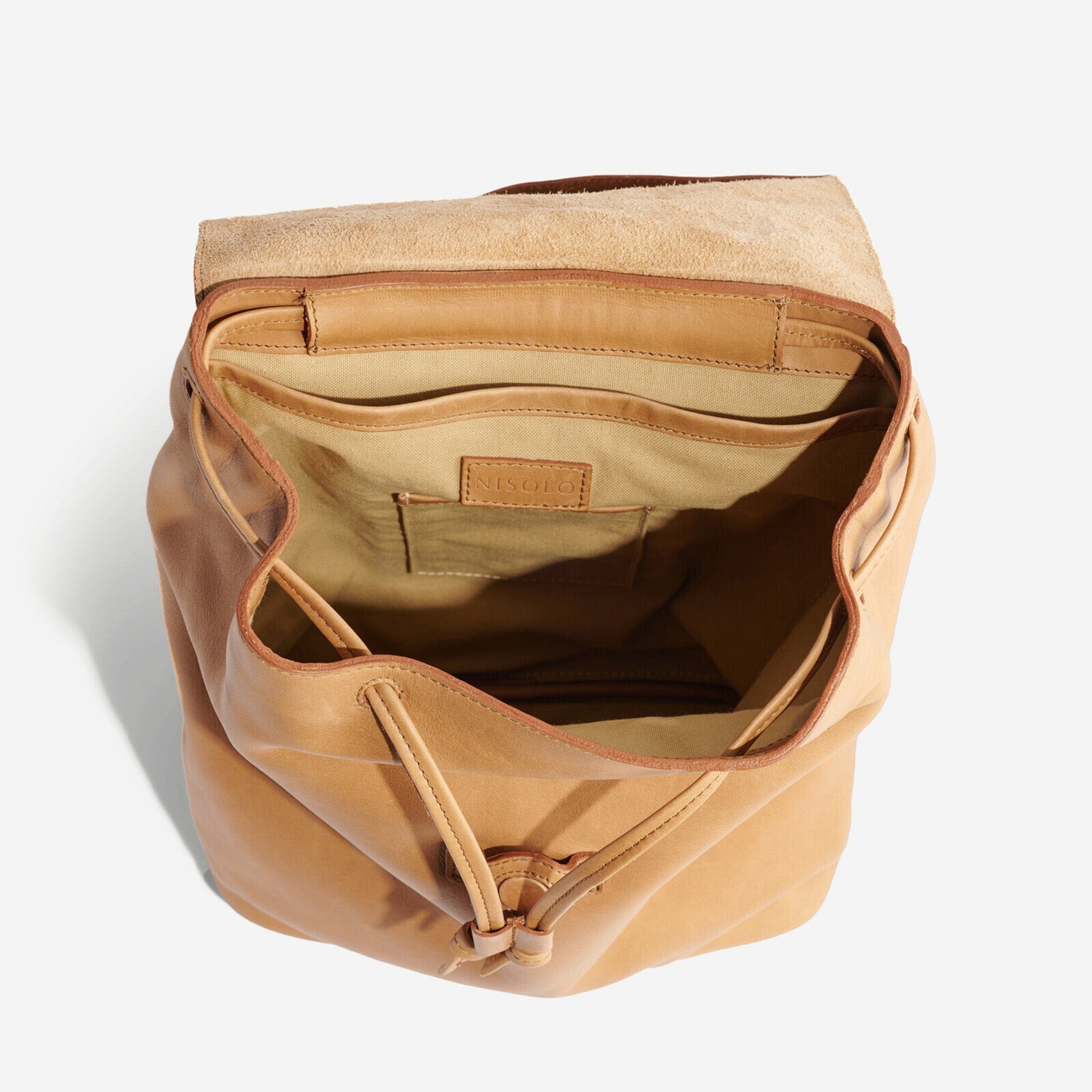 Daniela Drawstring Backpack Almond Backpack Nisolo 