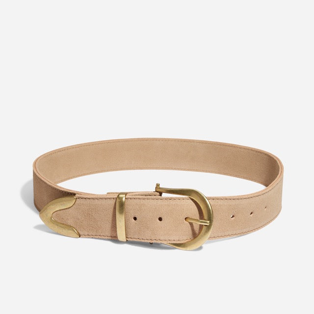 Bonnie Belt Linen Suede