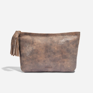 Nisolo - Petra Pouch Greige Snake