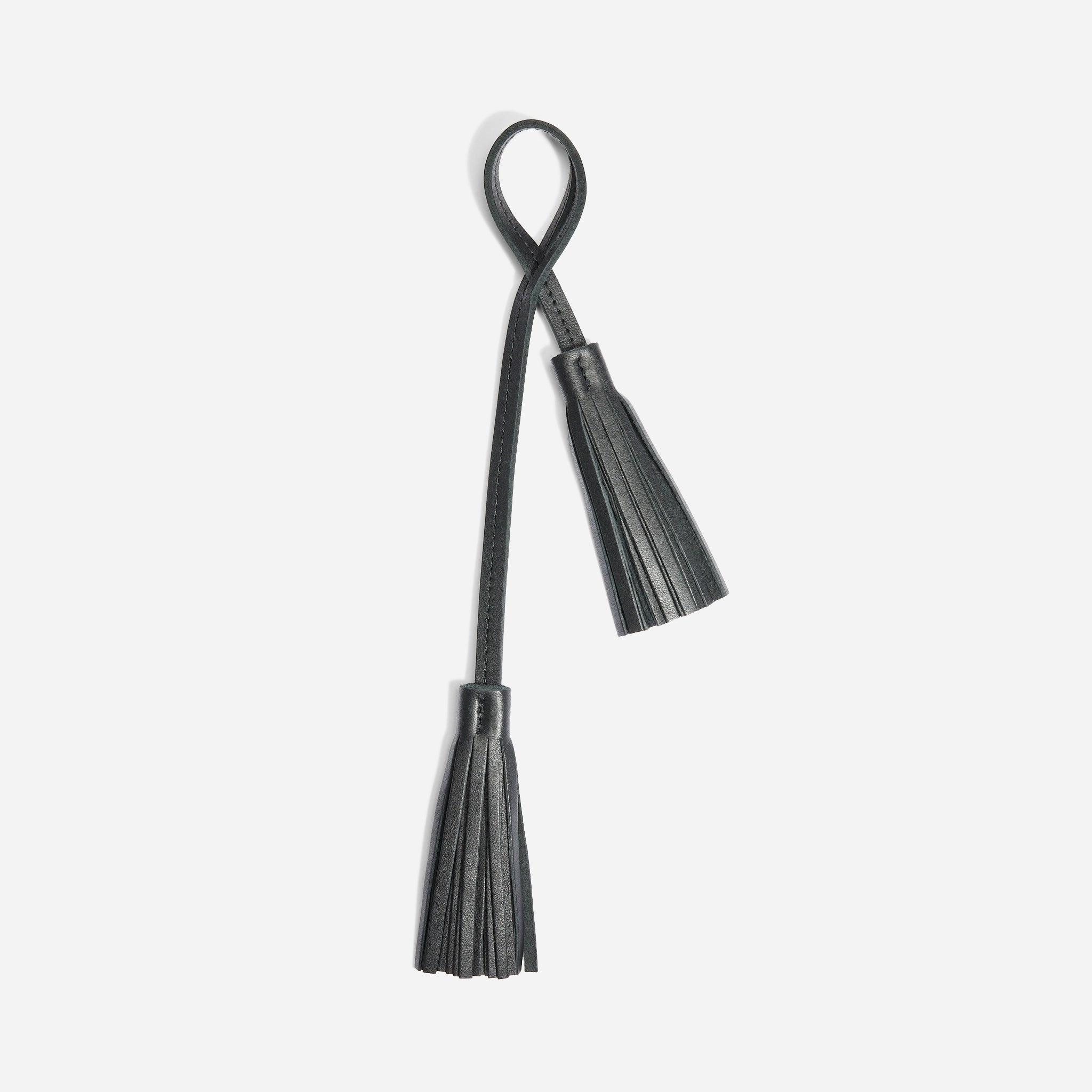 Double Tassel Bag Charm Black