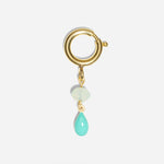 Shoe Charm Teardrop Turquoise
