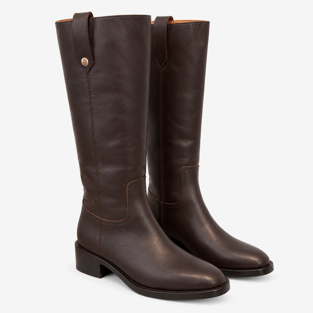 Vera Knee High Boot Chocolate Brown
