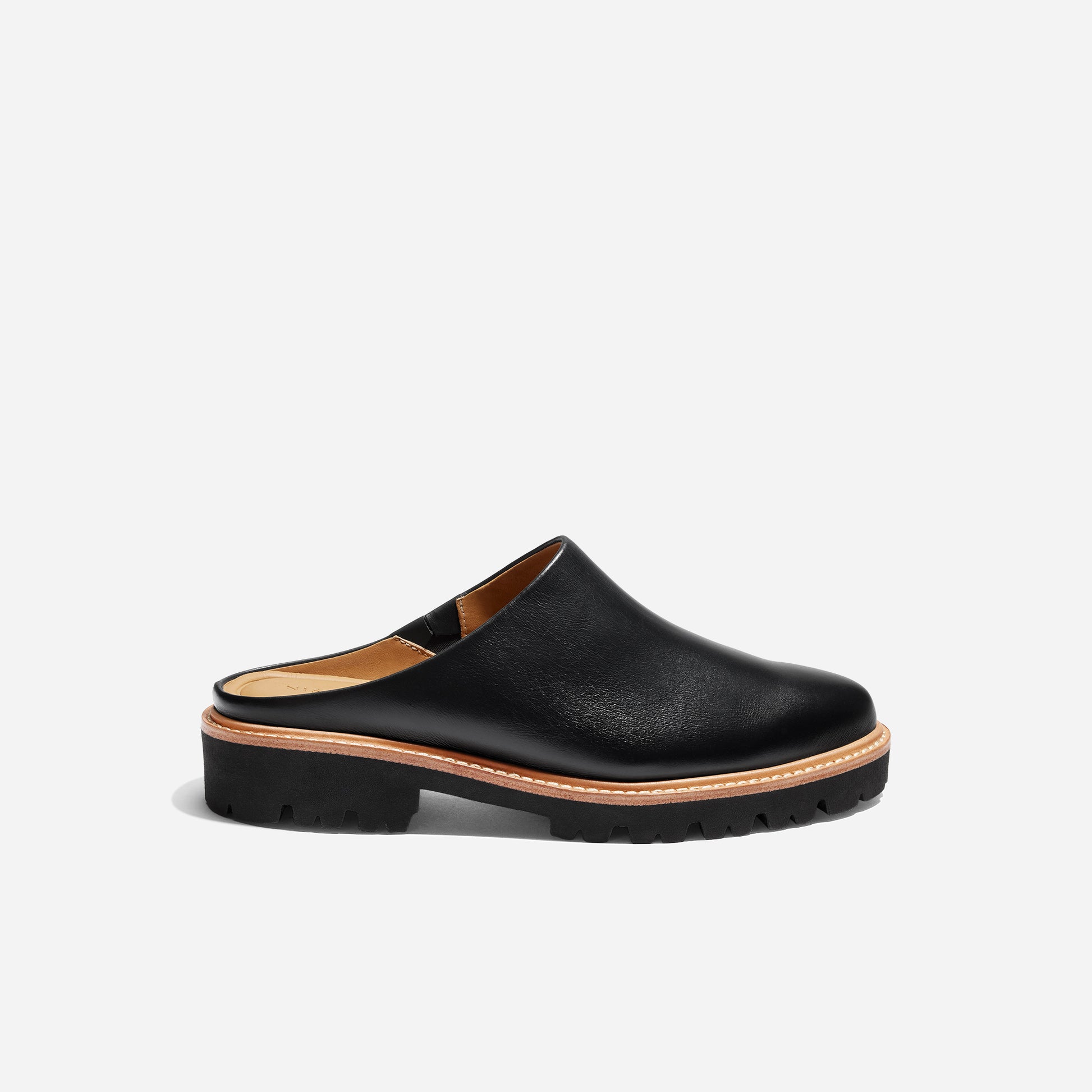 Emilee Lug Mule Black