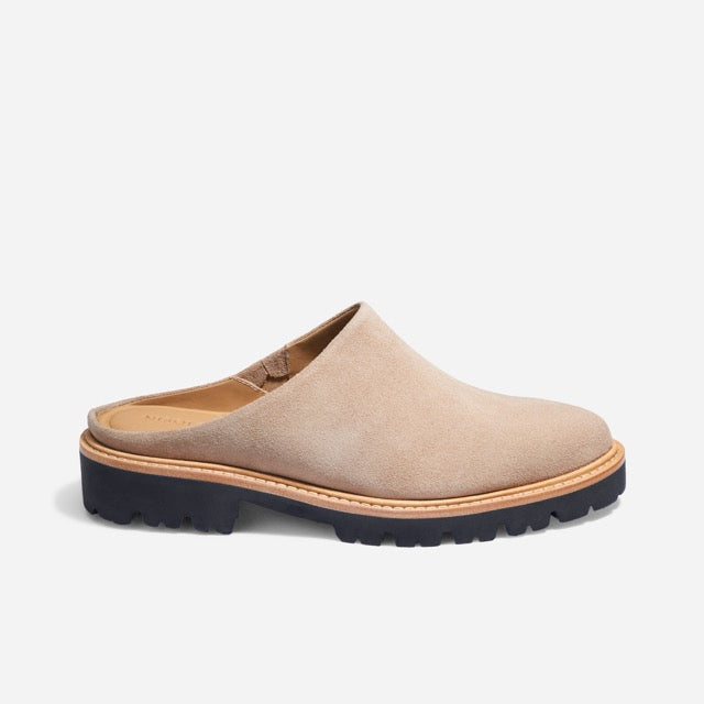 Emilee Lug Mule Linen Suede