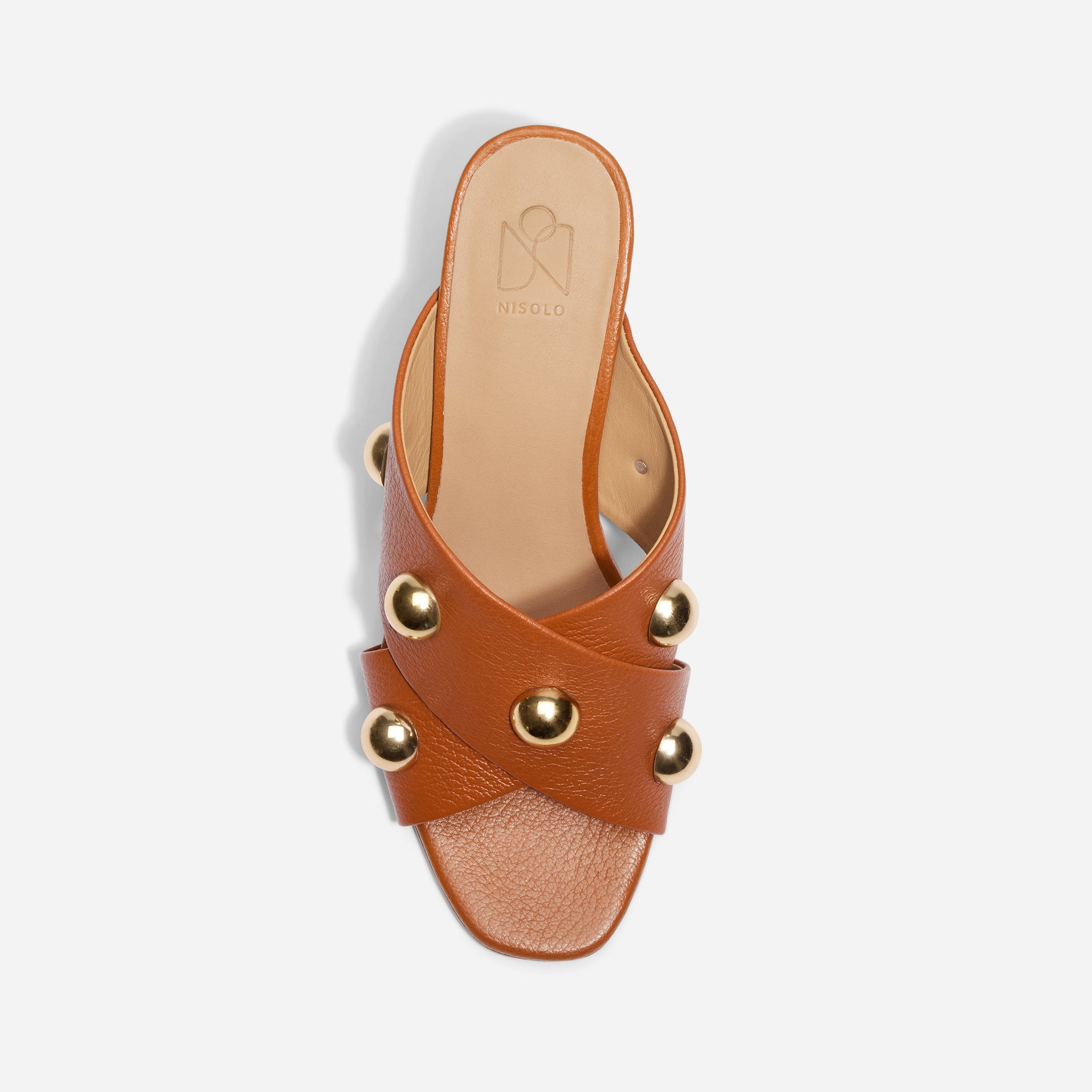 Carina Studded Mule British Tan