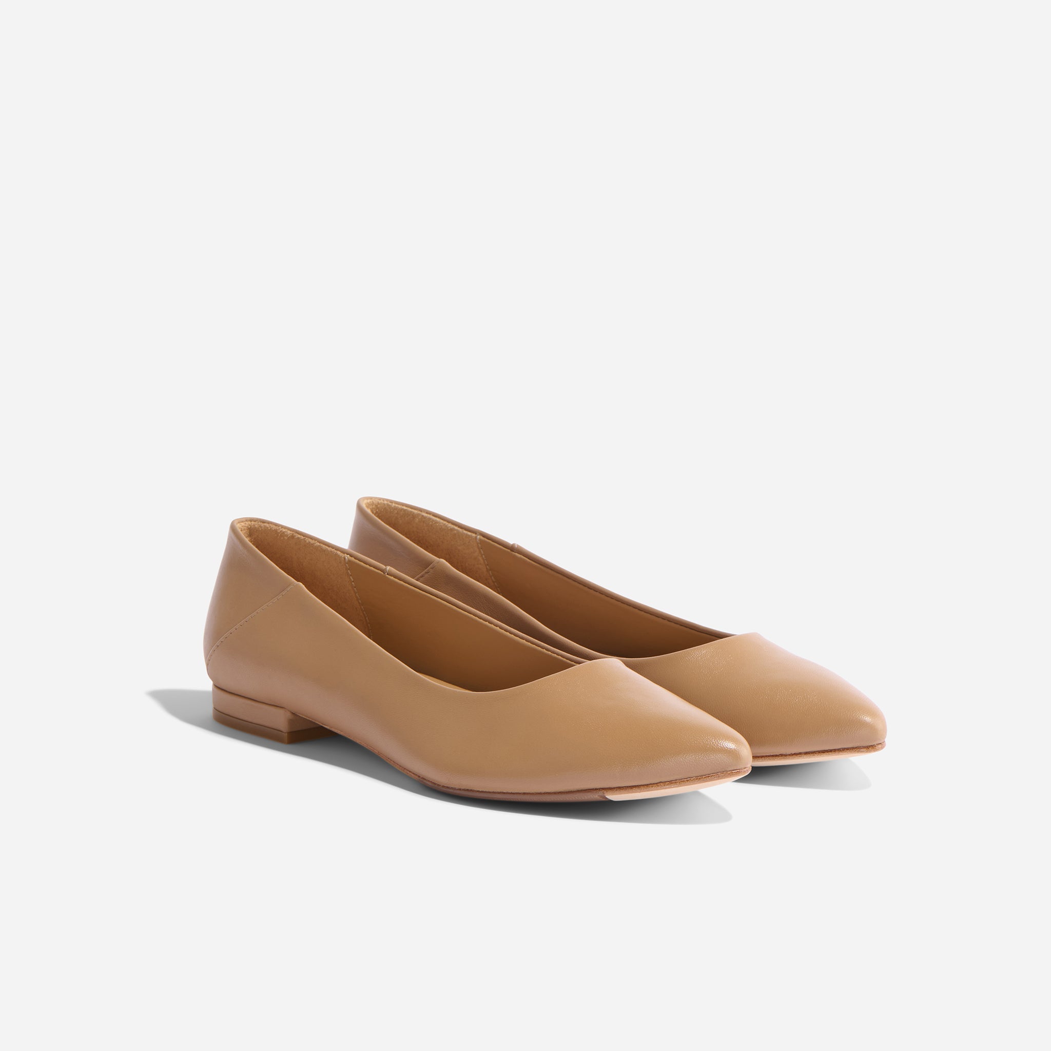 Fina Pointed Toe Flat Almond