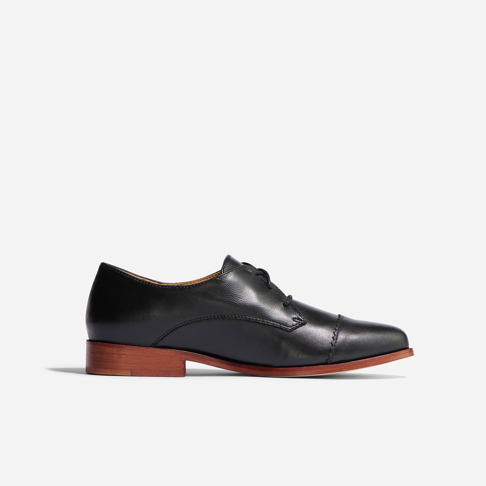 Emilia Cap Toe Oxford Black