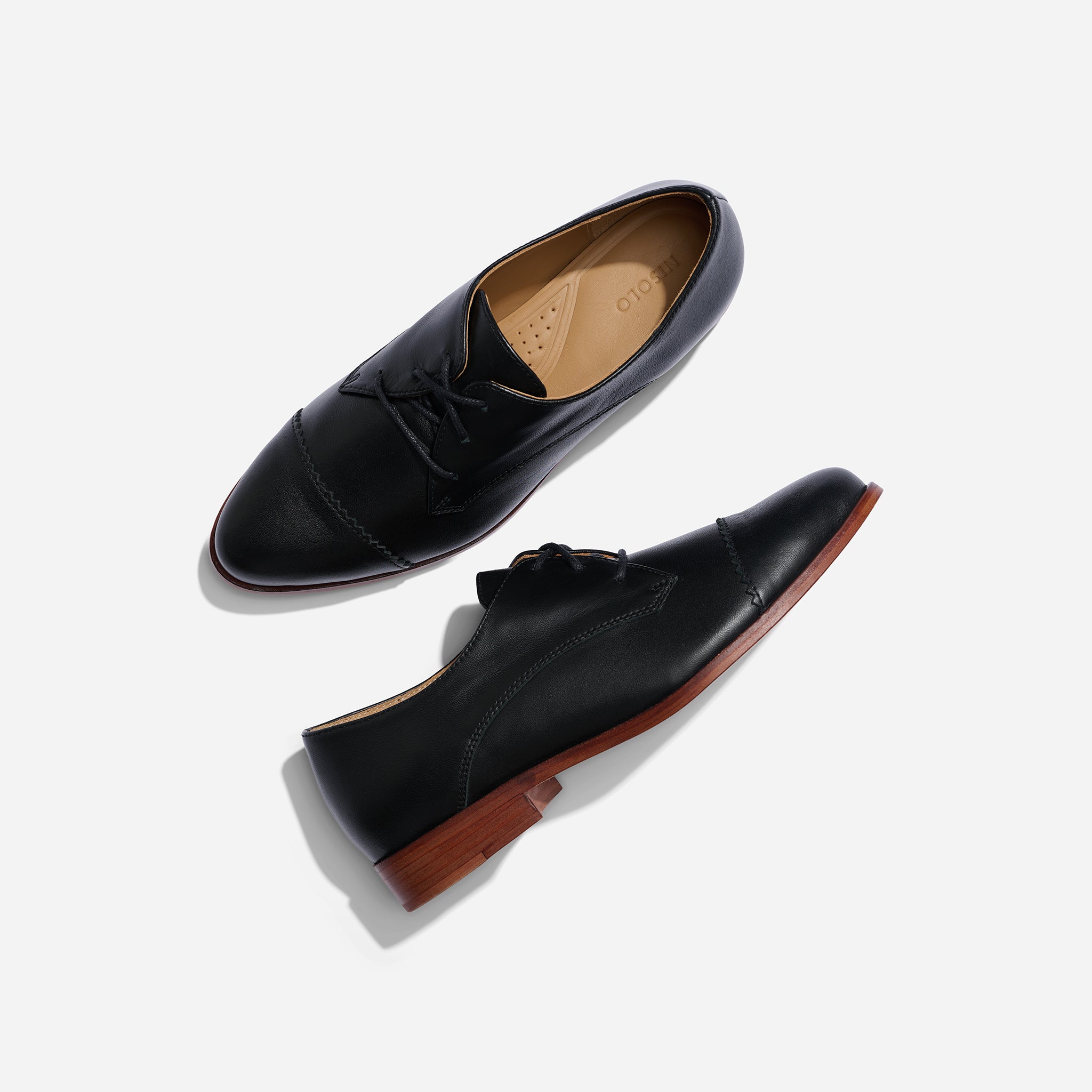 Emilia Cap Toe Oxford Black