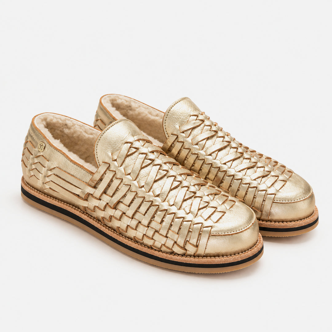 Women's Huarache Cozy Slip On Gold