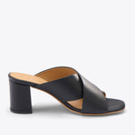 Carina Cross Strap Mule Black