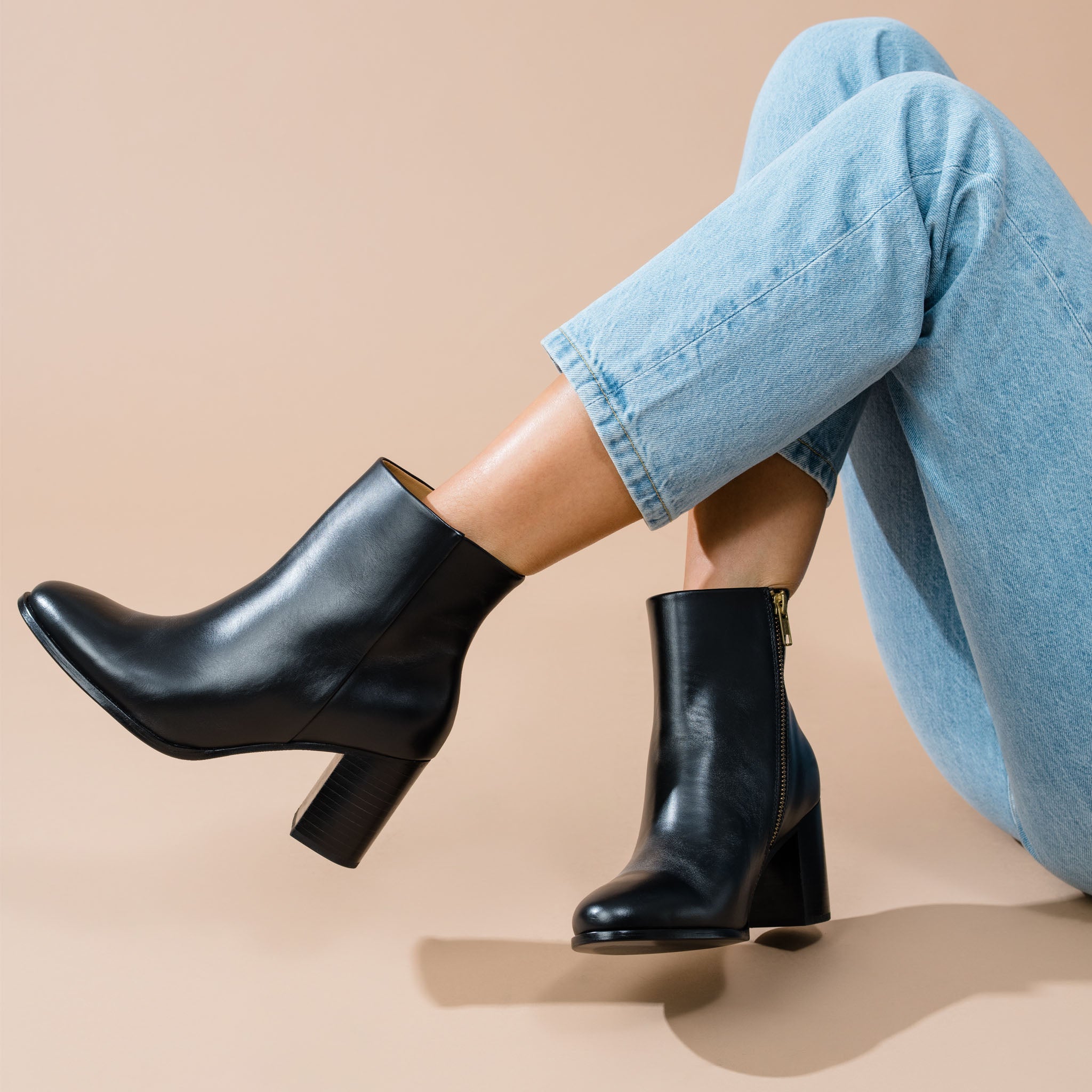 Lia Heeled Bootie Black