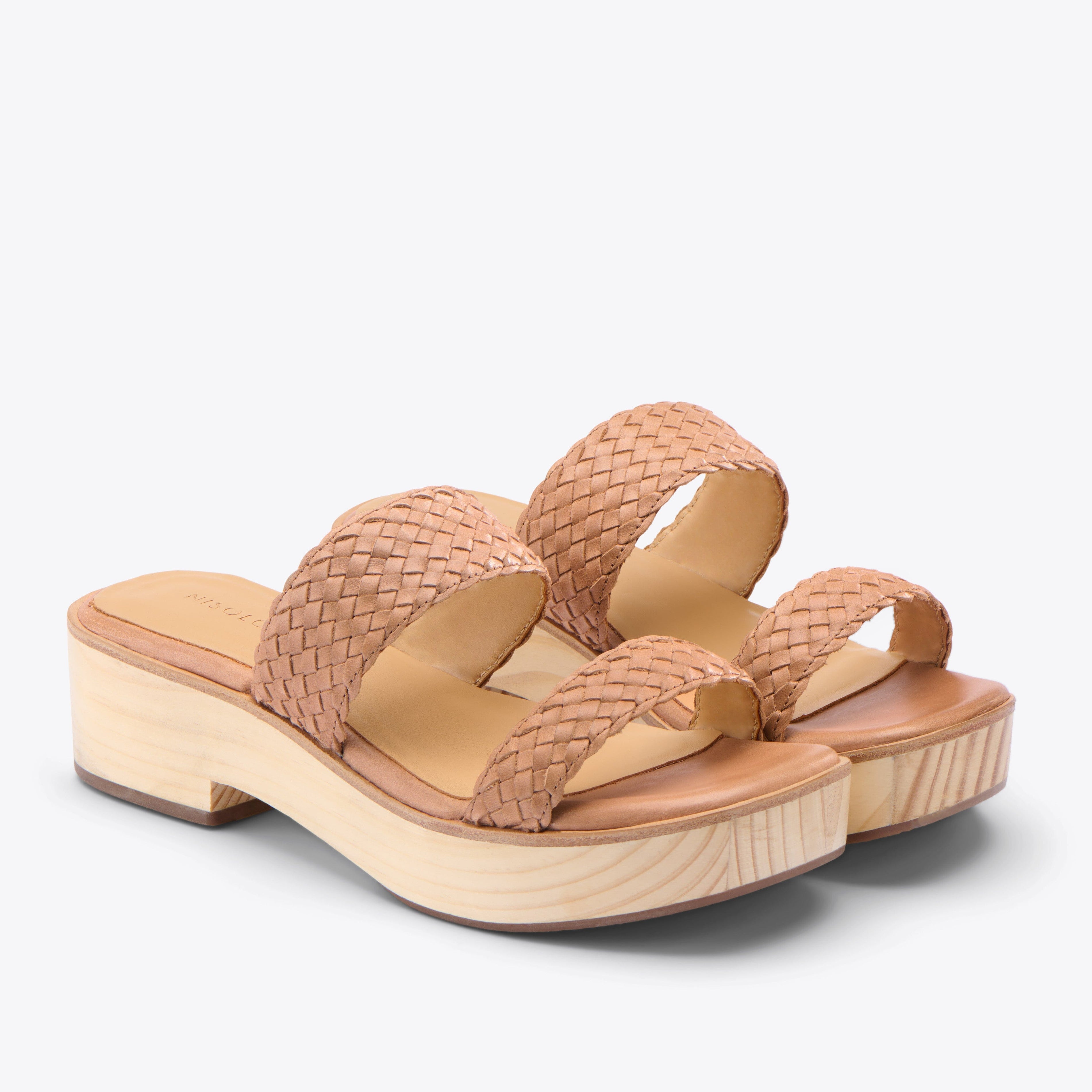 Ellie All-Day Woven Clog Almond Women's Leather Clog Nisolo 