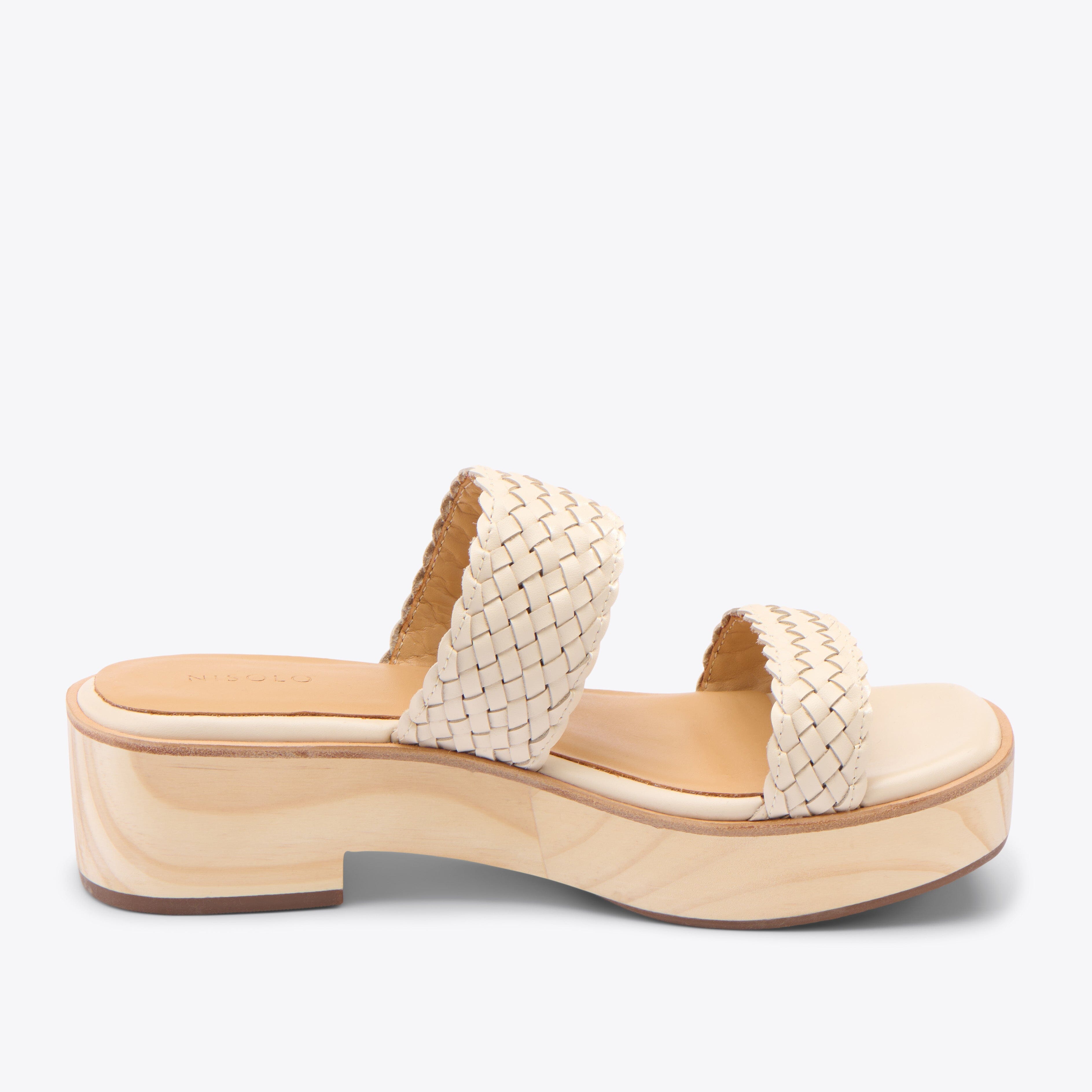 Ellie All-Day Woven Clog Bone Women's Leather Clog Nisolo 