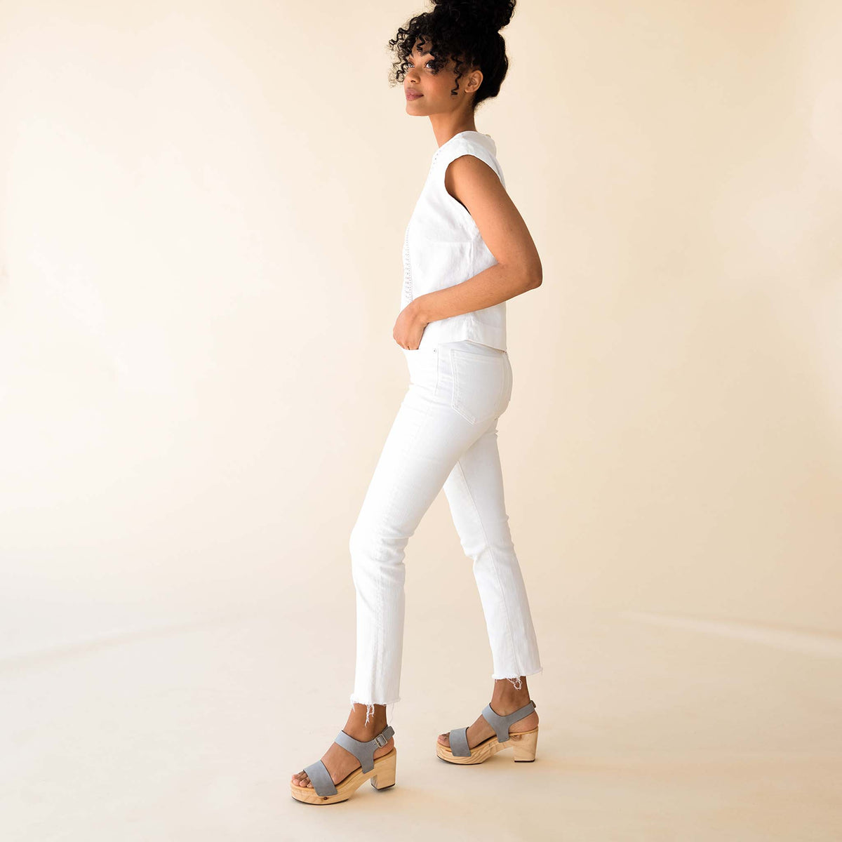 All-Day Open Toe Clog Sky Grey